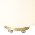 Shell Small Oval Ball Table Lamp 1 Light E27 Satin Gold Base With Frosted White Glass Globe additional 5