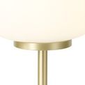 Shell Small Oval Ball Tall Table Lamp 1 Light, E27 Satin Gold Base, With Frosted White Glass Globe additional 6