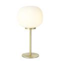 Shell Small Oval Ball Tall Table Lamp 1 Light, E27 Satin Gold Base, With Frosted White Glass Globe additional 3