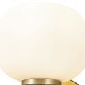 Shell Small Oval Ball Wall Light 1 Light E27 Satin Gold Base With Frosted White Glass Globe additional 5
