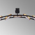 Violet Linear Ceiling, 5 Ring, 36W LED, 3200K, 2200lm, Satin Black / Gold, 3yrs Warranty additional 6