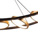 Violet Linear Pendant, 5 Ring, 36W LED, 3200K, 2200lm, Satin Black / Gold, 3yrs Warranty additional 4