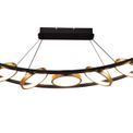 Violet Linear Pendant, 5 Ring, 36W LED, 3200K, 2200lm, Satin Black / Gold, 3yrs Warranty additional 6