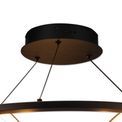 Violet Round Pendant, 5 Ring, 36W LED, 3200K, 2200lm, Satin Black / Gold, 3yrs Warranty additional 7