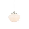 Abberly 1 Light Pendant Bright nickel plate &amp; opal glass additional 1