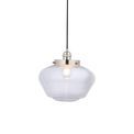 Abberly 1 Light Pendant Bright nickel plate &amp; clear glass additional 1