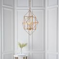 Abberwick 4 light Pendant Antique gold &amp; silver leaf additional 3