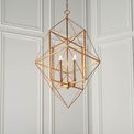 Abberwick 4 light Pendant Antique gold &amp; silver leaf additional 2