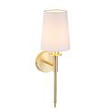Aclare wall light Satin brass plate &amp; vintage white fabric additional 1