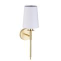 Aclare wall light Satin brass plate &amp; vintage white fabric additional 2