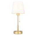 Aclare table lamp Satin brass plate &amp; vintage white fabric additional 1