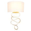Adderley wall light Gold leaf &amp; ivory cotton fabric additional 1