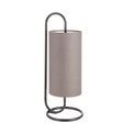 Akeld table lamp matt Matt black &amp; grey fabric additional 1