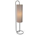 Akeld floor lamp matt Matt black &amp; grey fabric additional 1