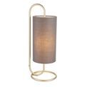 Akeld table lamp Antique brass paint &amp; grey fabric additional 1