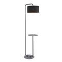 Albury floor lamp Satin black paint &amp; black fabric additional 1