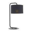 Albury table lamp Satin black paint &amp; black fabric additional 1