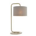 Albury table lamp Satin champagne paint &amp; slate grey fabric additional 1