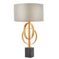 Aldwych Gold Leaf &amp; Mink Satin Fabric Antique Table Lamp additional 1