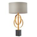 Aldwych Gold Leaf &amp; Mink Satin Fabric Antique Table Lamp additional 3