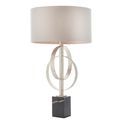 Aldwych table lamp Antique silver leaf &amp; mink satin fabric additional 1