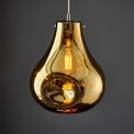 Alford Large Pendant Gold metallic glass &amp; chrome plate additional 2