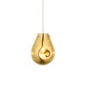Alford Medium Pendant Gold metallic glass &amp; chrome plate additional 1