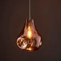 Alford Large Pendant Copper metallic glass &amp; chrome plate additional 2