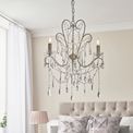Alport 3 Light Pendant Aged silver paint &amp; clear cut glass additional 2
