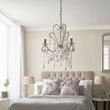 Alport 3 Light Pendant Aged silver paint &amp; clear cut glass additional 3