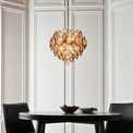 Alvington 6 Light Pendant Antique gold paint, clear &amp; amber glass additional 2