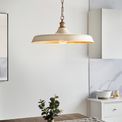 Bakewell Matt Warm White &amp; Satin Gold Paint Single Pendant additional 3