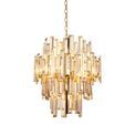 Babbacome 12 Light Pendant Gold effect plate &amp; champagne crystal additional 1