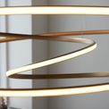 Barton LED Large Pendant Satin gold paint &amp; white silicone additional 2