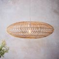 Bath Large Pendant Natural rattan &amp; gloss white additional 2