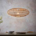 Bath Large Pendant Natural rattan &amp; gloss white additional 3