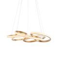 Calder LED Pendant Satin gold paint &amp; white silicone additional 1