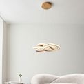 Calder LED Pendant Satin gold paint &amp; white silicone additional 3