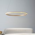 Camberwell LED Pendant Satin gold paint &amp; white silicone additional 3