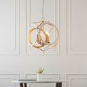 Camerton 4 Light Pendant Matt white &amp; gold paint additional 3