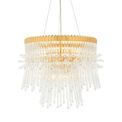 Cargan 9 Light Pendant Polished gold plated finish with clear glass additional 1