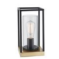 Carra Table Lamp Sand black and satin brass plate with clear glass additional 1