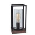 Carra Table Lamp Sand black and bronze patina finish with grey tinted glass additional 1
