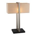 Carthorpe Table Lamp Satin nickel plate &amp; natural linen additional 1