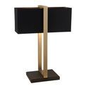 Carthorpe Table Lamp Matt antique brass plate &amp; black fabric additional 1