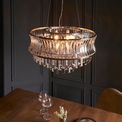 Bamford 9 Light Pendant Bright nickel plate with crystal and clear glass additional 3