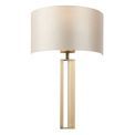 Drom Wall Light Matt antique brass plate &amp; mink satin fabric additional 1