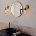 Eastbourne Bathroom Wall Light Antique brass plate additional 3