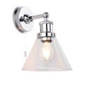 Eccles Chrome Plate &amp; Clear Glass Bathroom Wall Light additional 1