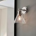 Eccles Chrome Plate &amp; Clear Glass Bathroom Wall Light additional 3